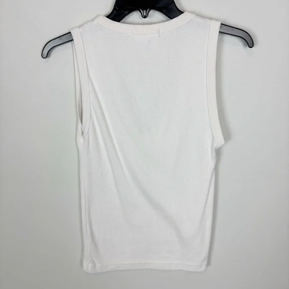 Perfectwhitetee Jordan U Neck Ribbed Tank Size M - Picture 5 of 10